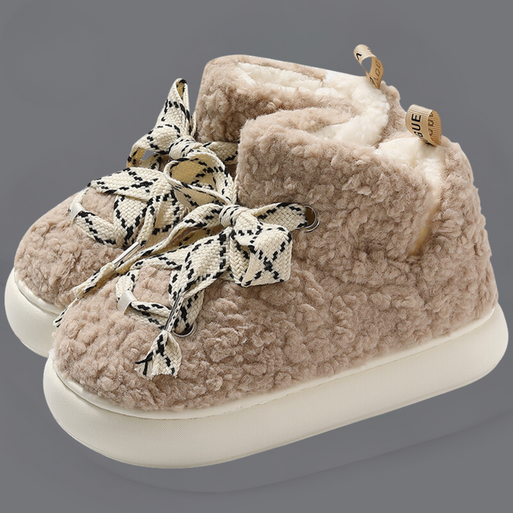 Luxurious & Warm Plush Winter Shoes – Elegant & Cozy Footwear for Chic Ladies