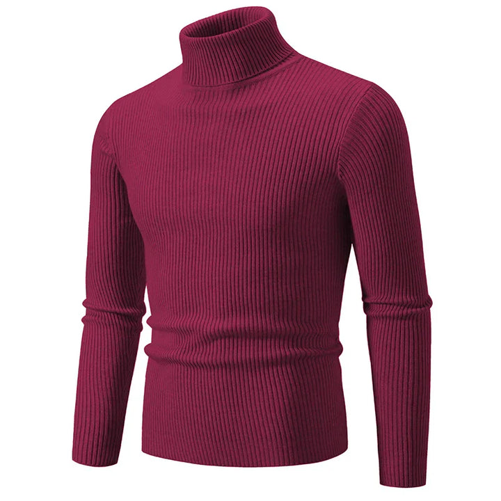 Turtleneck Ribbing Sweater – Trendy & Comfortable Knitted Style