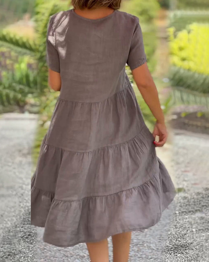 Elegant Cotton Summer Dress – Sophisticated & Timeless Style