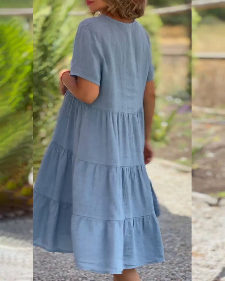 Elegant Cotton Summer Dress – Sophisticated & Timeless Style
