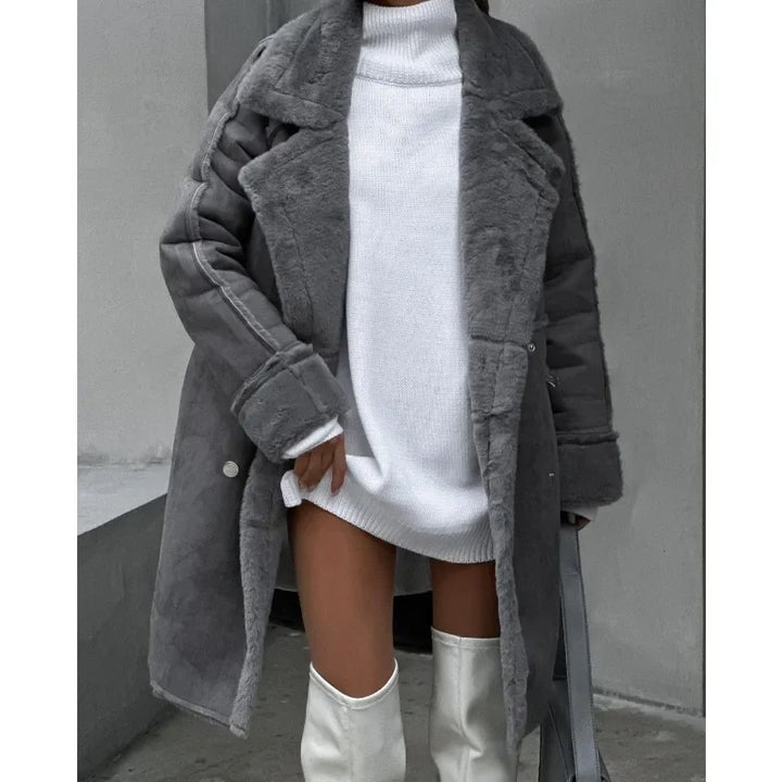 Elegant Fur Overcoat – Sophisticated & Stylish Winter Outerwear