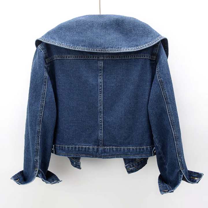 Oversized Collar Denim Jacket – Trendy & Chic Outerwear for Effortless Style