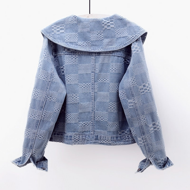 Oversized Collar Denim Jacket – Trendy & Chic Outerwear for Effortless Style