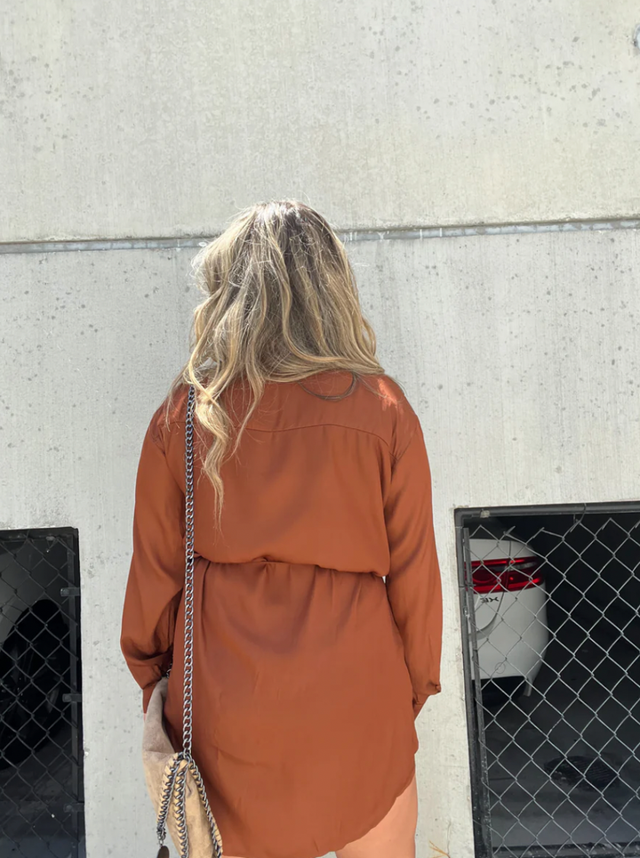 Satin Pajama Dress – Chic & Comfortable Sleepwear