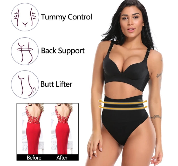 High-Waisted Shaping Thong – Trendy & Comfortable Undergarment