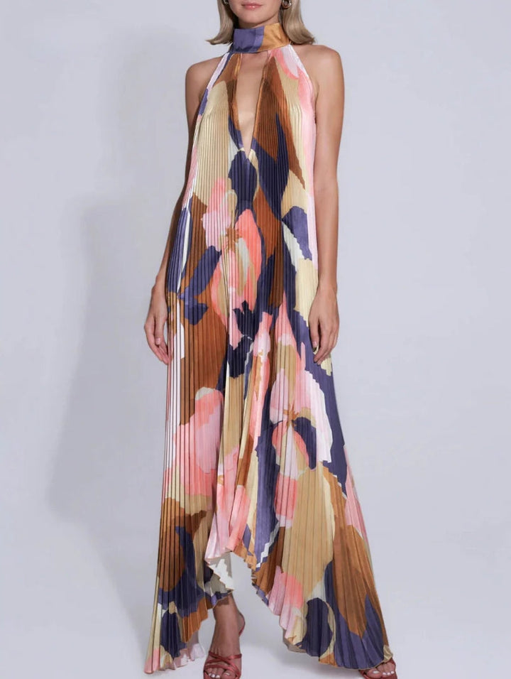 Maxi Dress with Halter Neckline – Trendy & Chic Style for Any Occasion