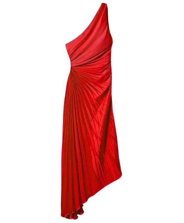 One Shoulder Pleated Dress – Chic & Elegant Evening Wear