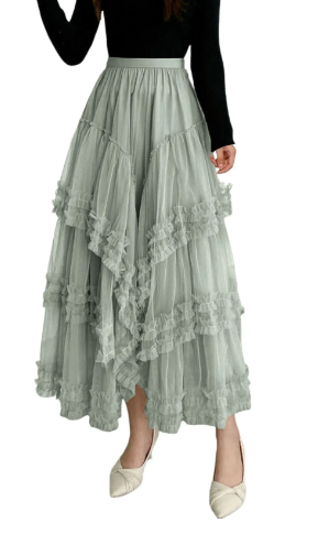 Long Pleated Carnival Skirt – Trendy & Flowing for Vibrant Celebrations