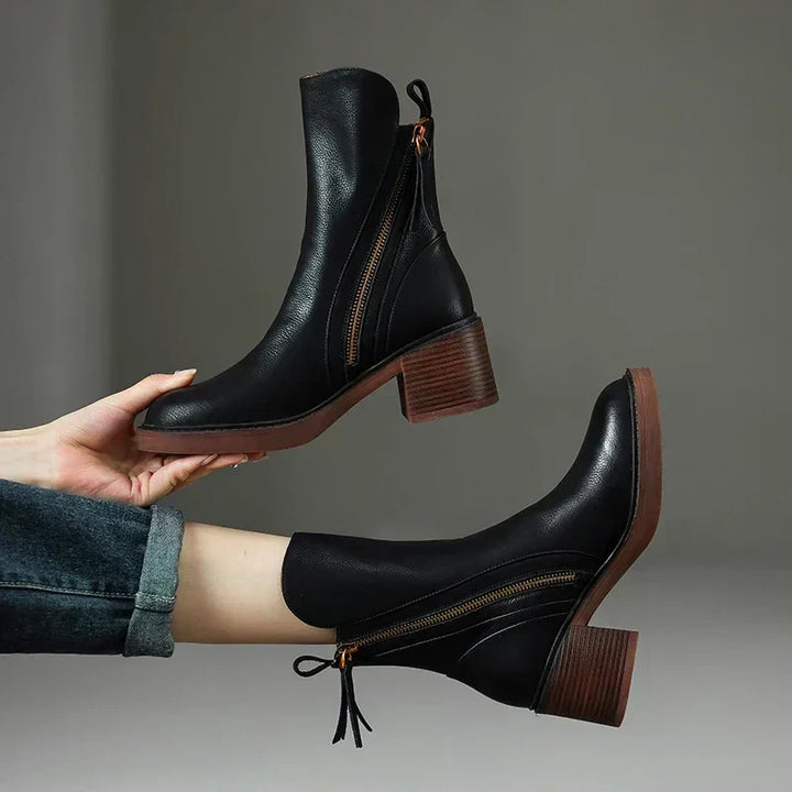 Premium Leather Ankle Boots – Chic and Sophisticated Footwear