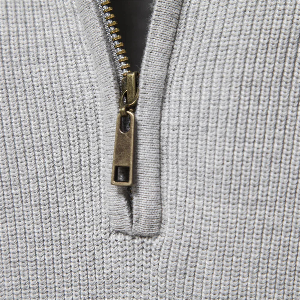 Stylish Zip-Up Sweater – Trendy & Comfortable Layering Essential