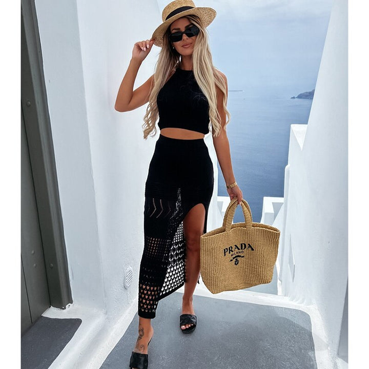 Crocheted Two-Piece Set – Trendy & Chic Summer Outfit