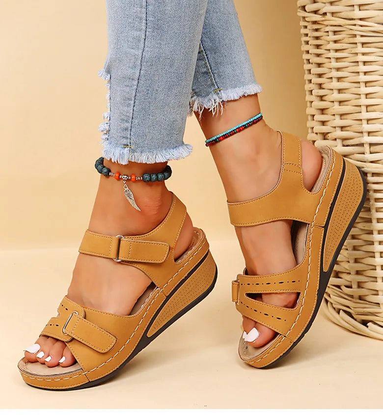 Women's Wedge Heel Sandals – Elegant & Comfortable With Luxury Soft Soles