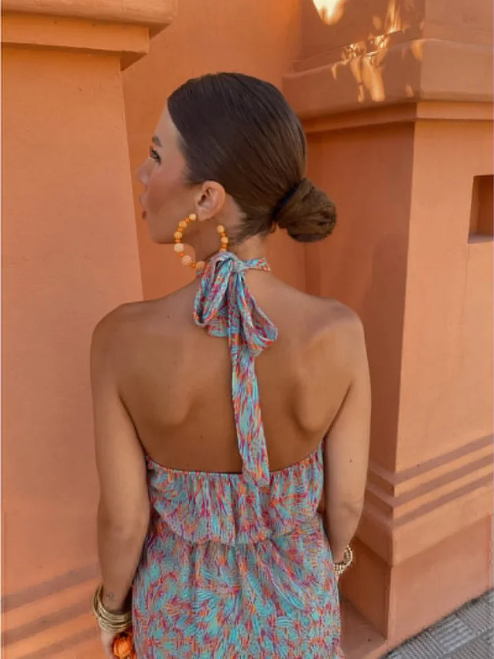 Sleeveless Printed Dress – Trendy & Easygoing Summer Style