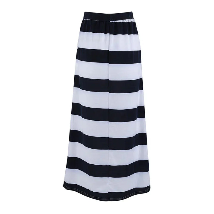 Trendy Striped Maxi Skirt – Chic & Flowing Design