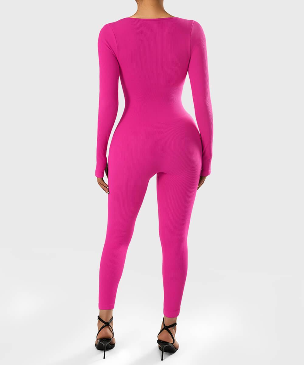 Long Sleeve Seamless Jumpsuit – Trendy & Comfortable All-Day Wear