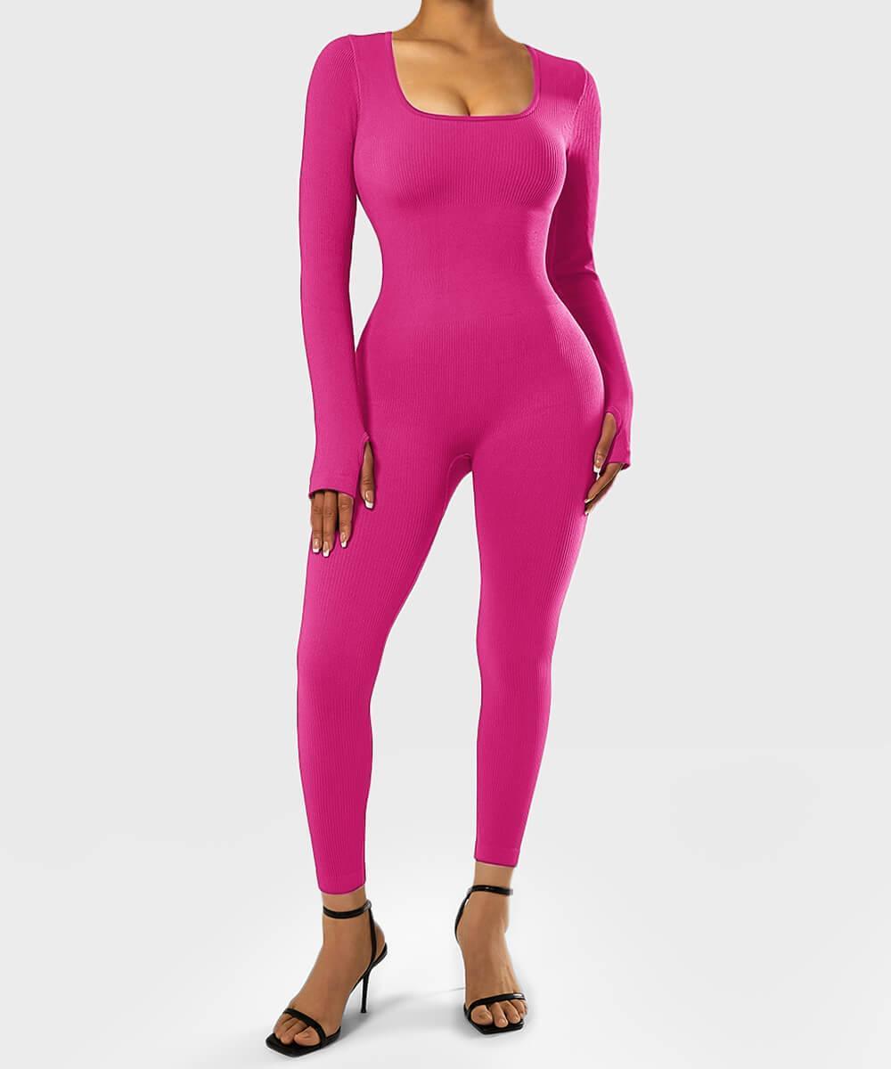 Long Sleeve Seamless Jumpsuit – Trendy & Comfortable All-Day Wear
