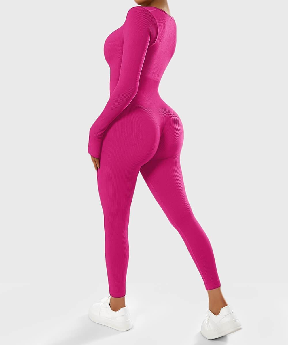 Long Sleeve Seamless Jumpsuit – Trendy & Comfortable All-Day Wear