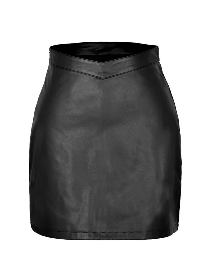 Faux Leather Mini Skirt – Trendy & Chic Statement Piece