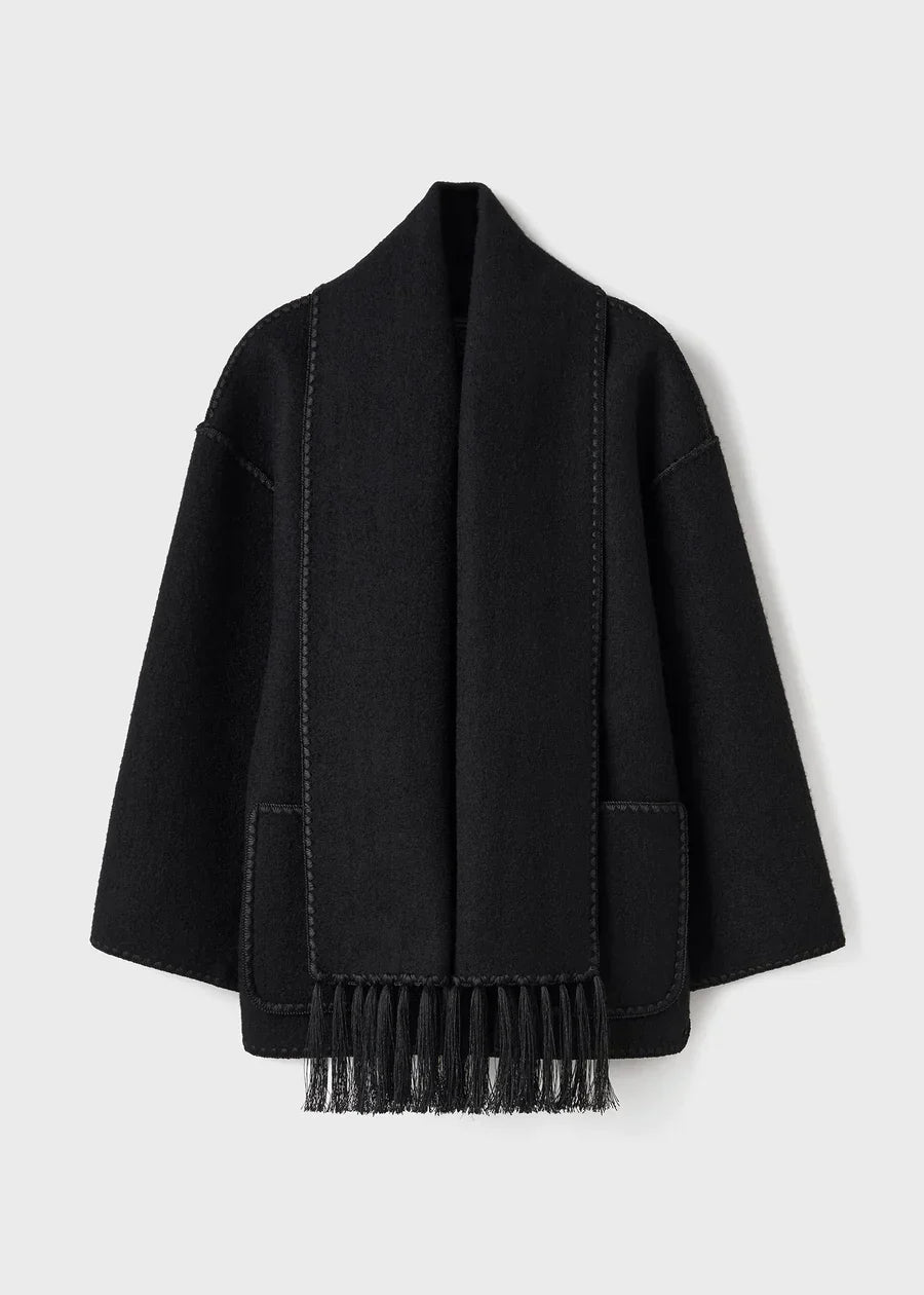 Elegant Scarf Jacket – Sophisticated Layering Piece for Chic Outfits