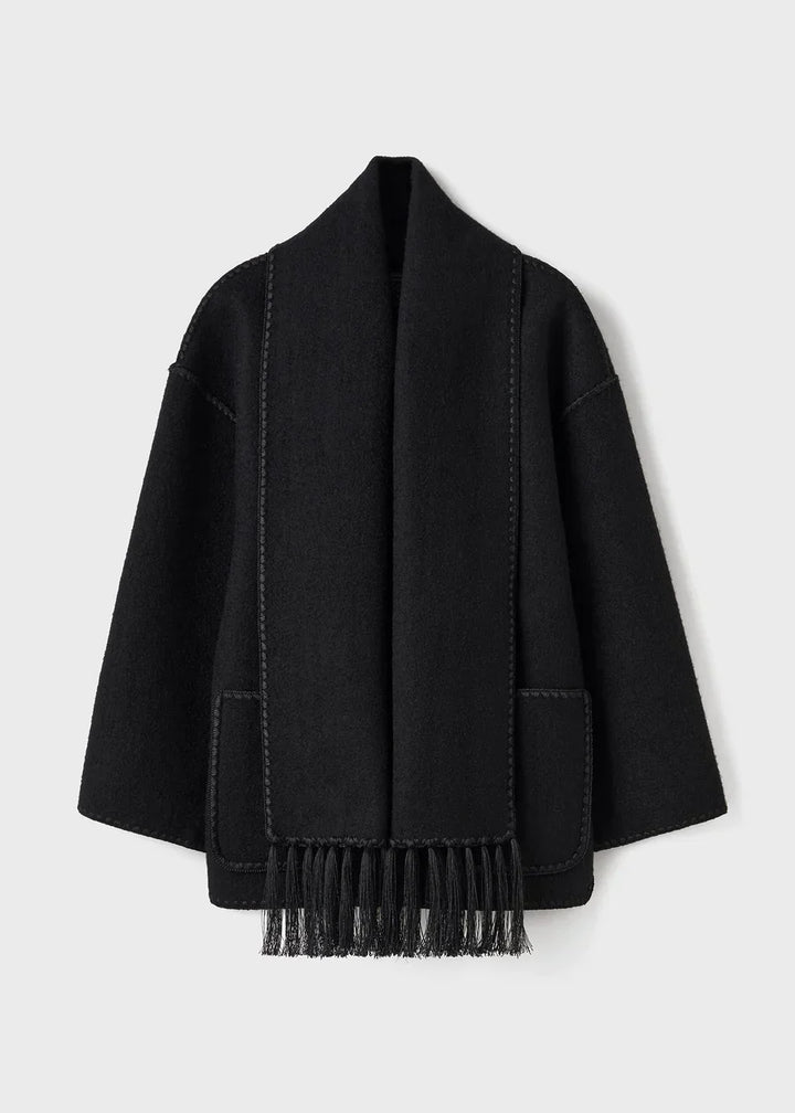 Elegant Scarf Jacket – Sophisticated Layering Piece for Chic Outfits