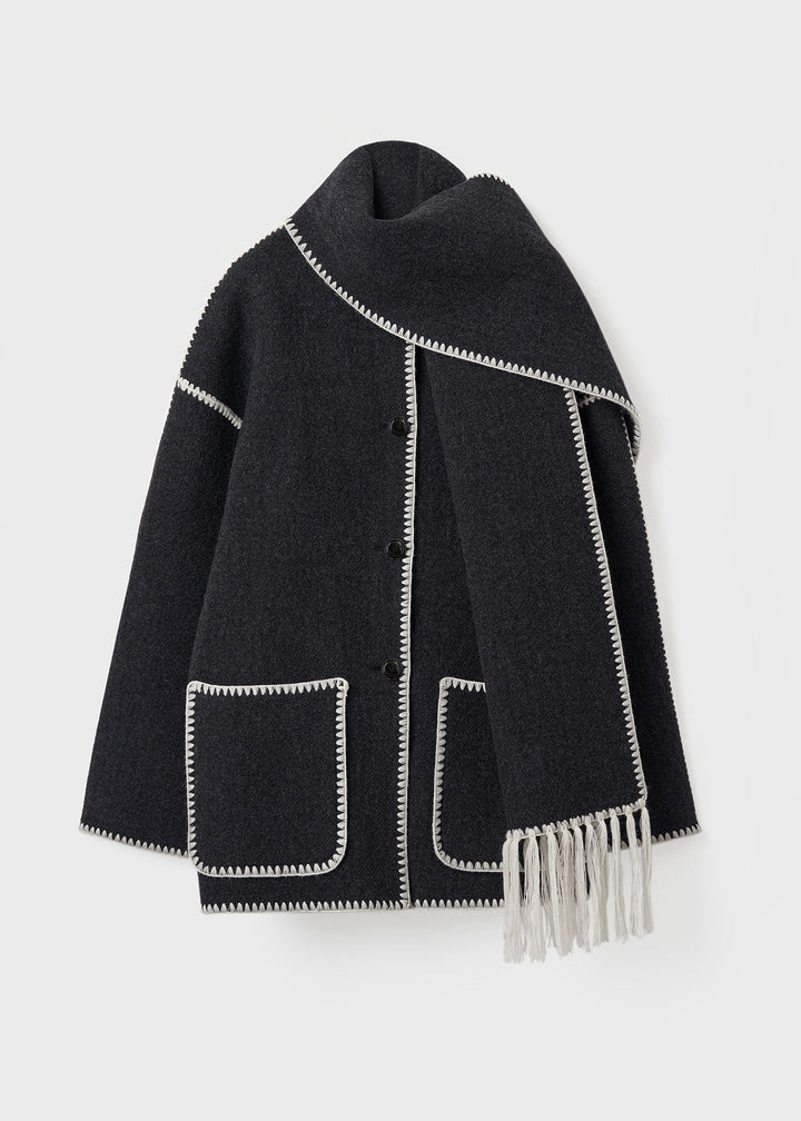 Elegant Scarf Jacket – Sophisticated Layering Piece for Chic Outfits