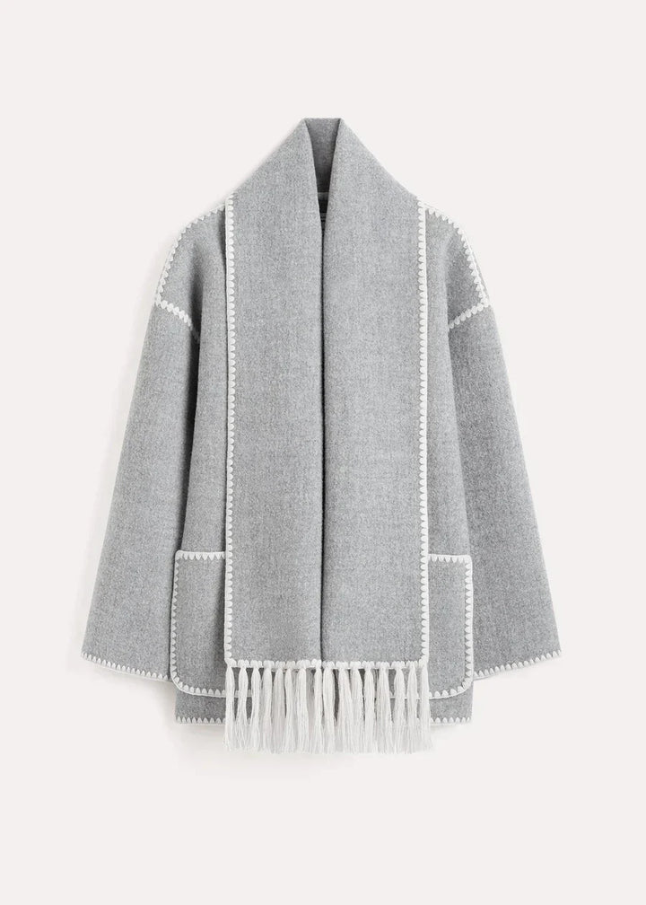 Elegant Scarf Jacket – Sophisticated Layering Piece for Chic Outfits