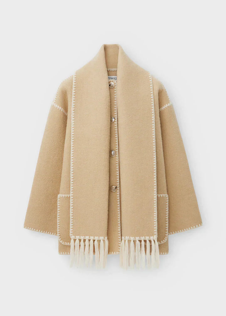 Elegant Scarf Jacket – Sophisticated Layering Piece for Chic Outfits