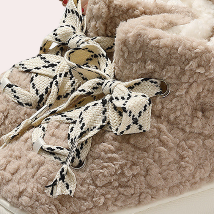Luxurious & Warm Plush Winter Shoes – Elegant & Cozy Footwear for Chic Ladies