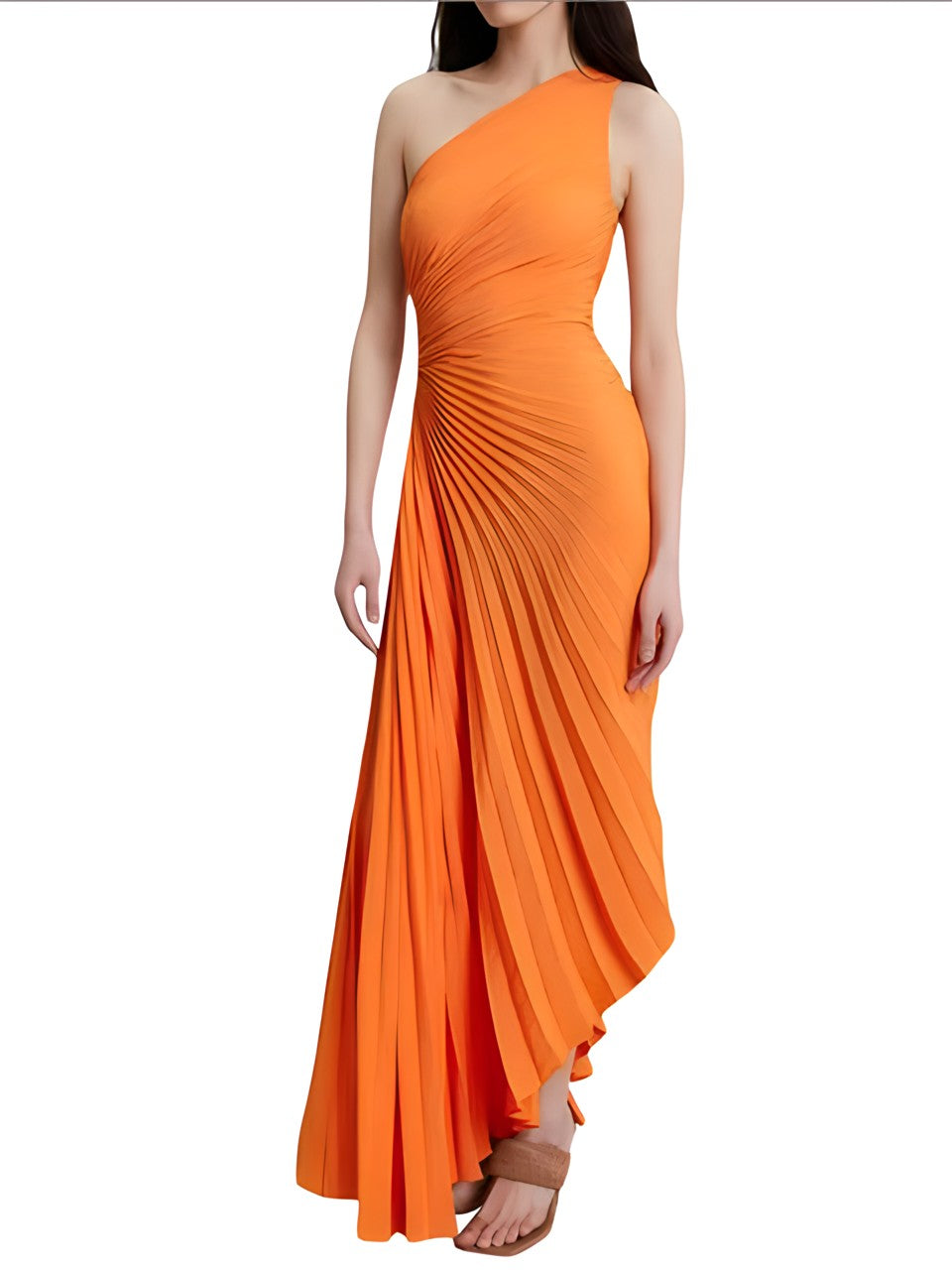 One Shoulder Pleated Dress – Chic & Elegant Evening Wear