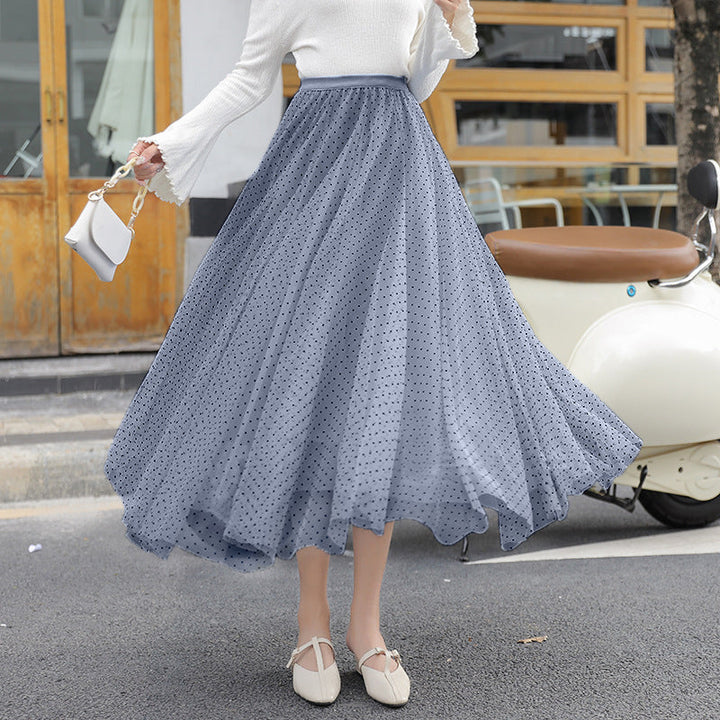 Dotted Long Skirt – Trendy & Flowing Design for Effortless Style