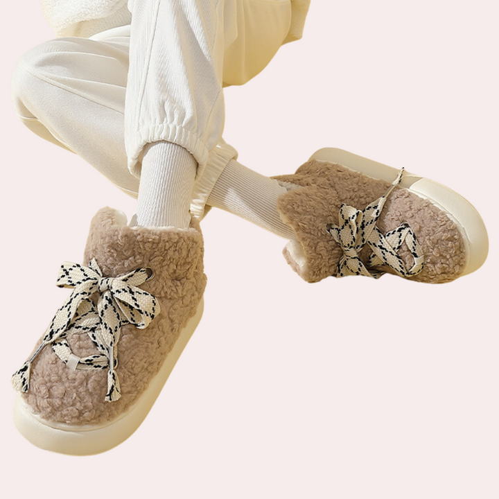 Luxurious & Warm Plush Winter Shoes – Elegant & Cozy Footwear for Chic Ladies