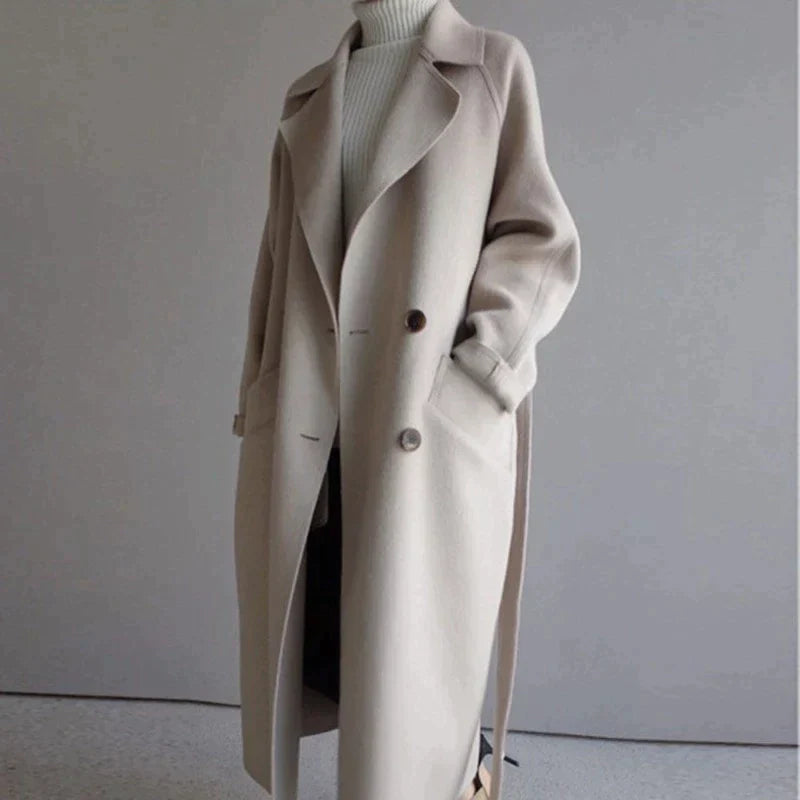 Longline Wool Coat – Elegant & Classic Outerwear
