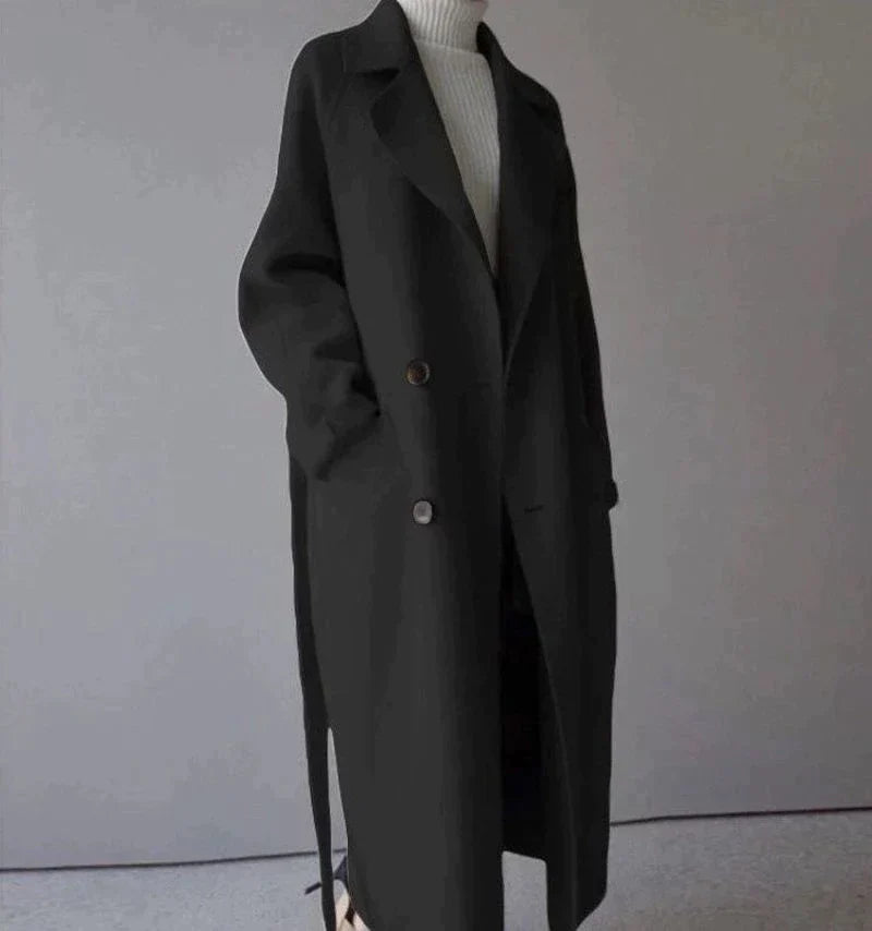 Longline Wool Coat – Elegant & Classic Outerwear
