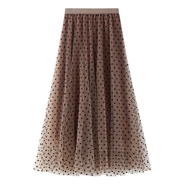 Dotted Long Skirt – Trendy & Flowing Design for Effortless Style