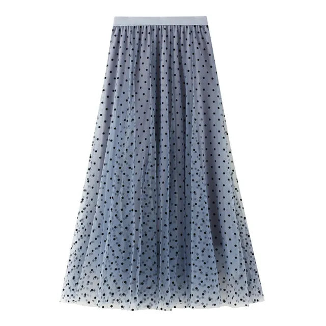 Dotted Long Skirt – Trendy & Flowing Design for Effortless Style