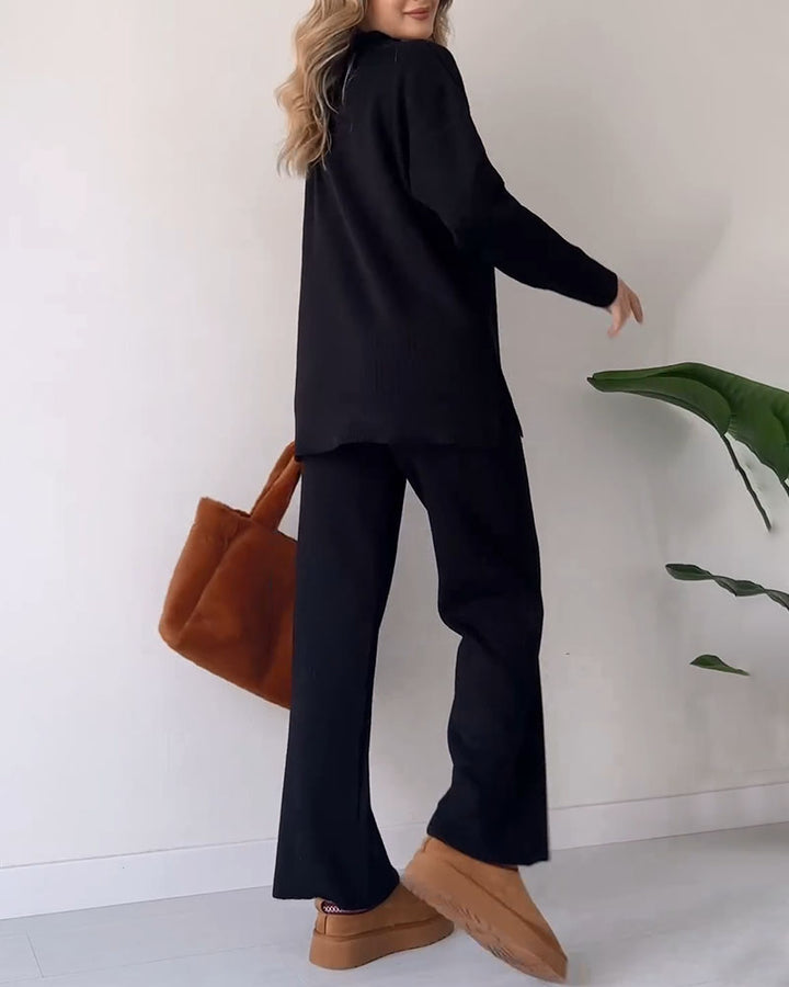Knitted Two-Piece Set – Trendy & Comfortable Fashion Ensemble