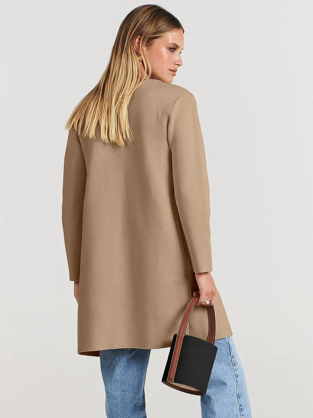 Elegant Lapel Coatigan – Sophisticated Layering Piece for Chic Styles