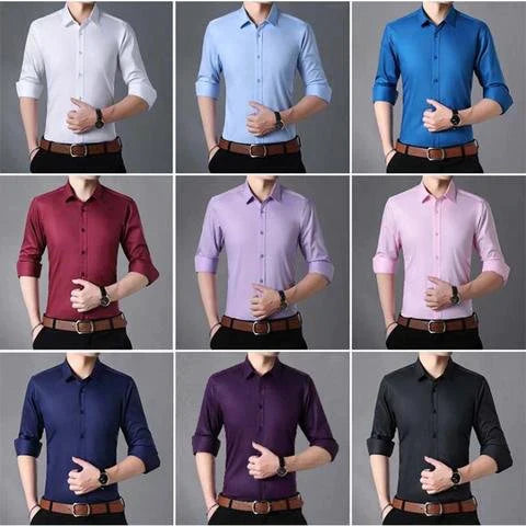 Anti-Wrinkle Long Sleeve Shirt – Modern & Stylish Office Essential