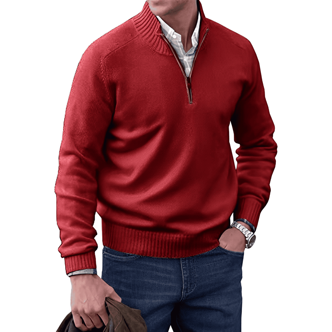 Polished Zip-Up Sweater – Elegant & Sophisticated Wardrobe Essential