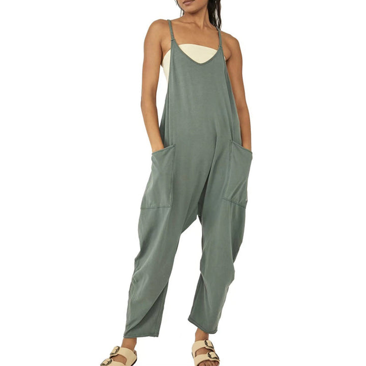 V-Neck Sling Pocket Jumpsuit – Trendy & Chic Everyday Wear