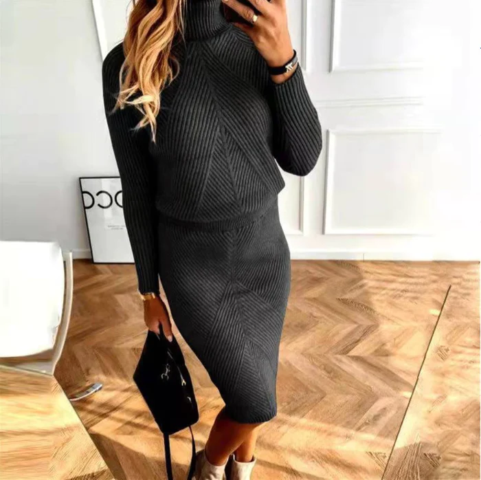 Ribbed Two-Piece Set – Trendy & Comfortable Outfit