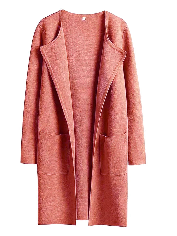 Elegant Lapel Coatigan – Sophisticated Layering Piece for Chic Styles