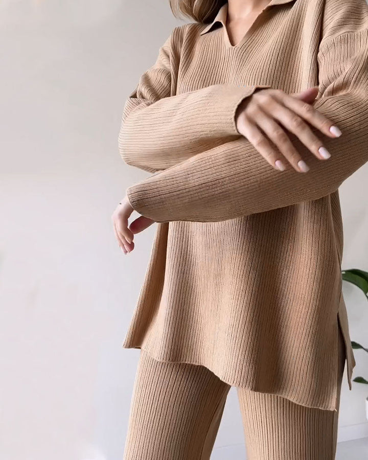Knitted Two-Piece Set – Trendy & Comfortable Fashion Ensemble