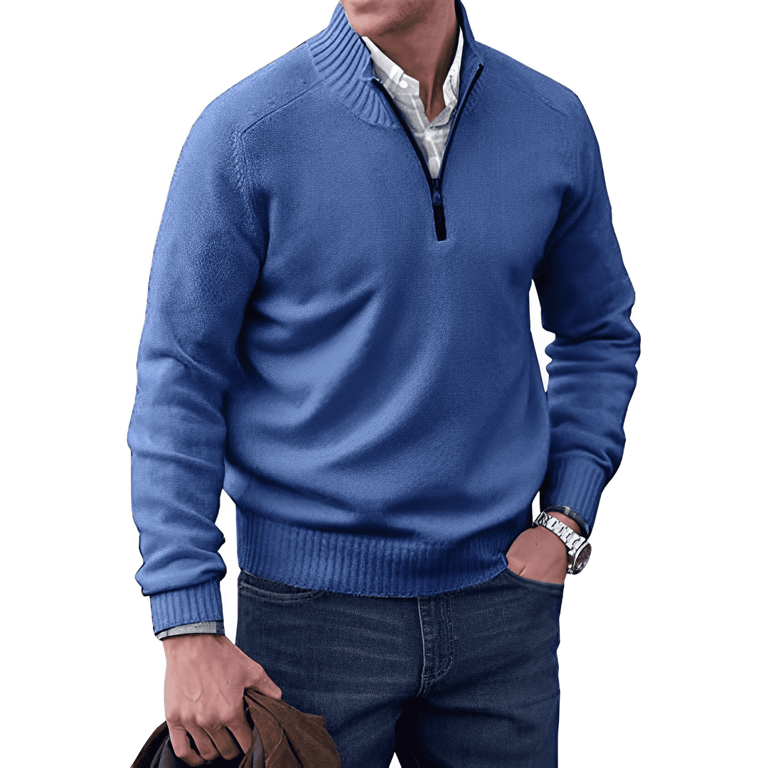 Polished Zip-Up Sweater – Elegant & Sophisticated Wardrobe Essential