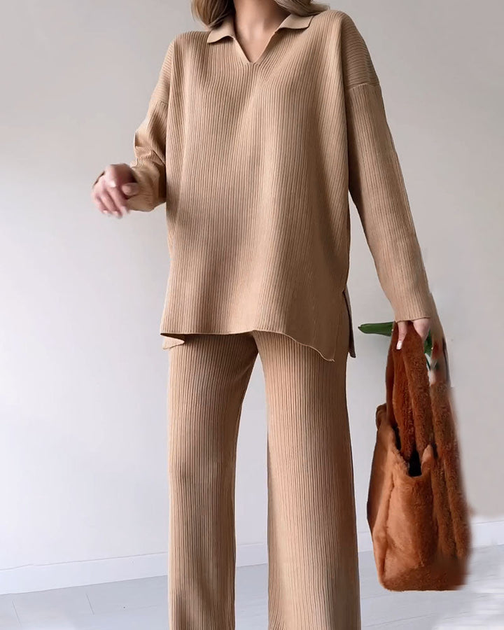 Knitted Two-Piece Set – Trendy & Comfortable Fashion Ensemble