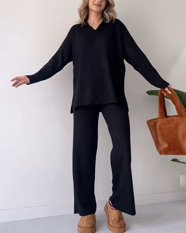 Knitted Two-Piece Set – Trendy & Comfortable Fashion Ensemble