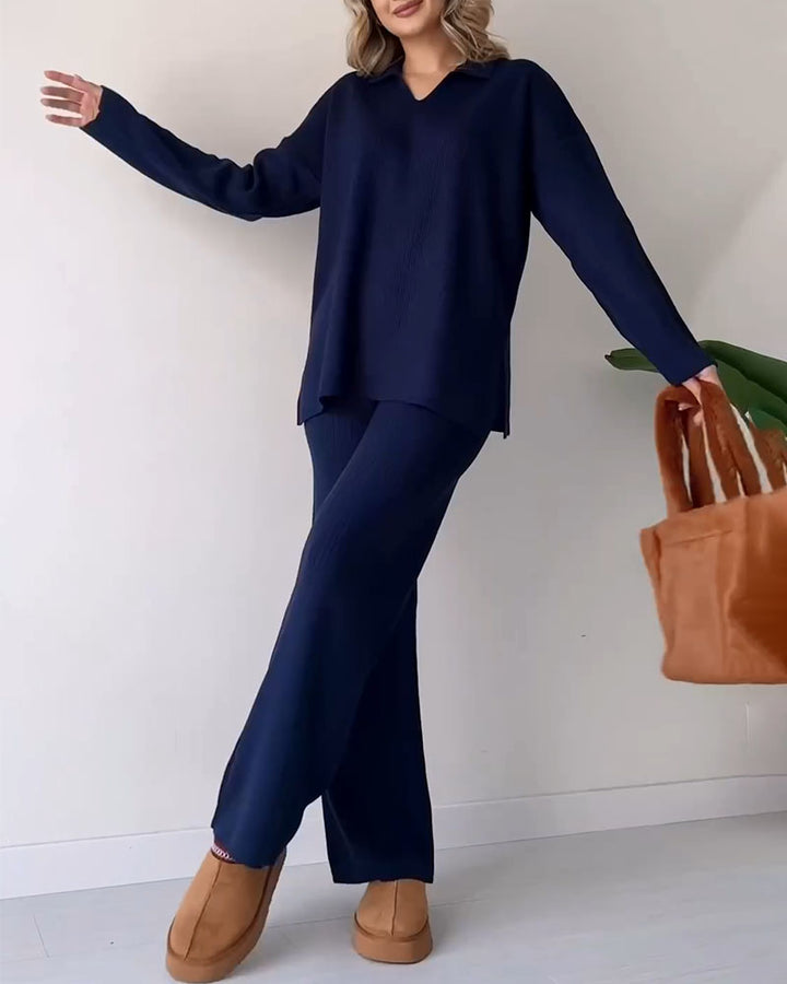Knitted Two-Piece Set – Trendy & Comfortable Fashion Ensemble