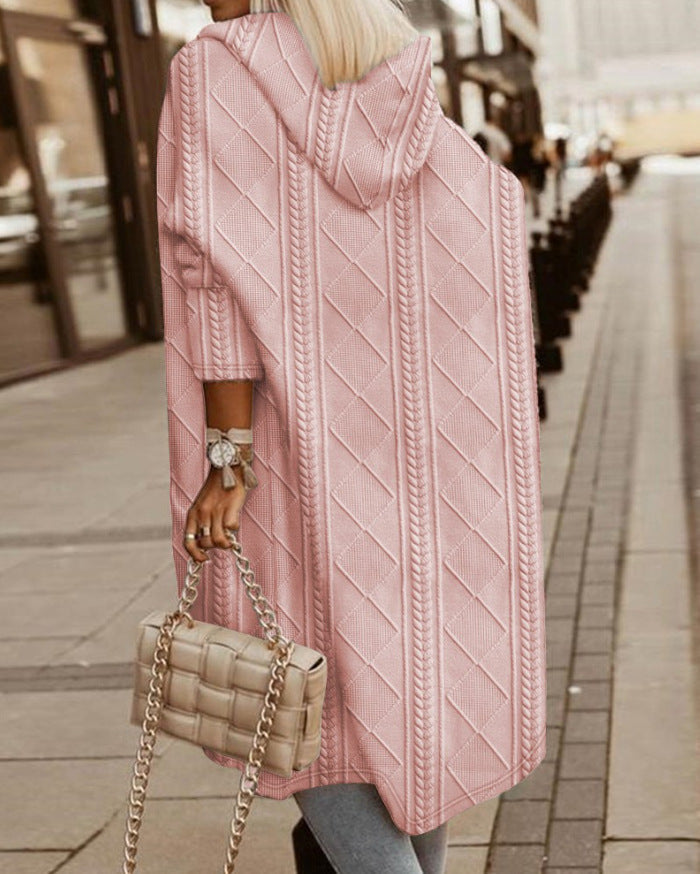 Long Hooded Cardigan – Trendy & Chic Layering Essential