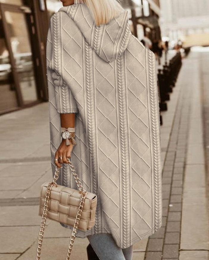 Long Hooded Cardigan – Trendy & Chic Layering Essential