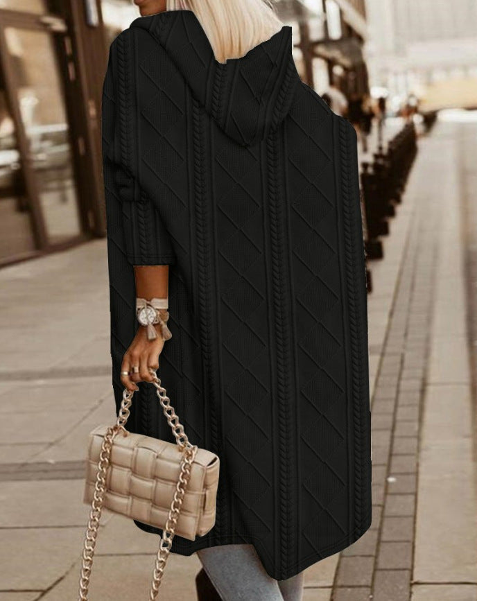 Long Hooded Cardigan – Trendy & Chic Layering Essential